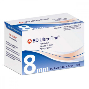 Bd Ultra-Fine Pen-Nadeln 8 mm 31 G 0,25 mm 105 St